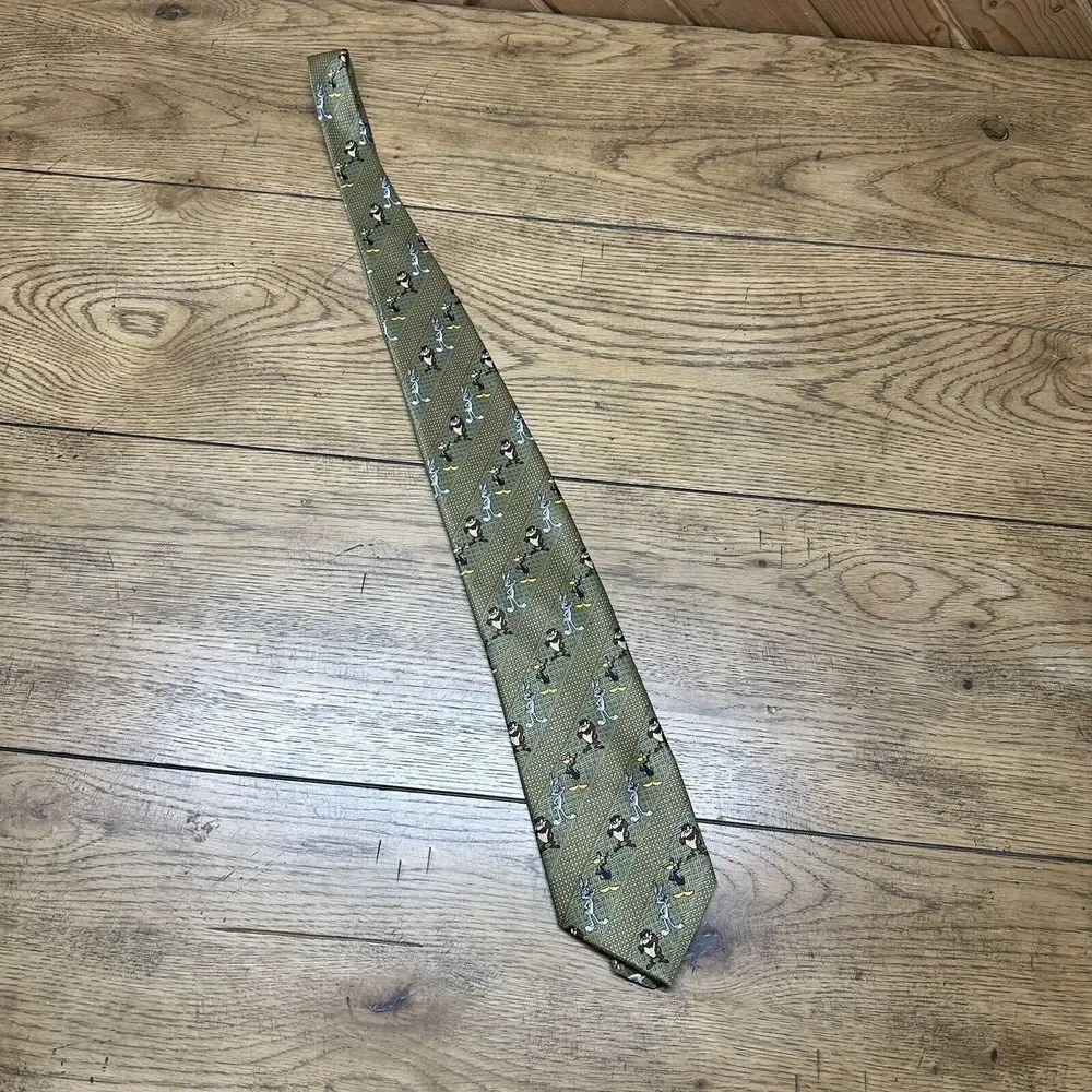 Vintage Looney Tunes Mania‎ Taz Daffy Duck Bugs Bunny Neck Tie 1999, 4